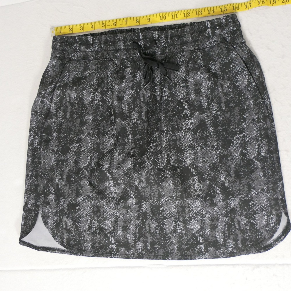RBX Women Active Skort L Black/Grey Snakeskin Print Tennis Pickleball Athleisure